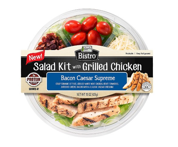 Ready Pac Grilled Chicken Bacon Caesar Supreme Salad Kit - 15oz