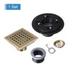 Unique Bargains 304 Stainless Steel Flange Square Rapid Drainage Shower Drain - 3 of 4
