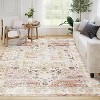 Runner Rug Kitchen Hallway Entryway – Vintage Floral Oriental Design Non-Slip Stain Resistant Low Pile Floor Covering - 4 of 4