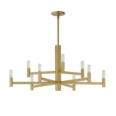 Maxim Lighting Emana 9 - Light Chandelier in  Natural Aged Brass