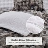 Peace Nest Dual-Side Fluffy Faux Rabbit Fur Comforter Set, Plush Fuzzy Bedding Set - 4 of 4