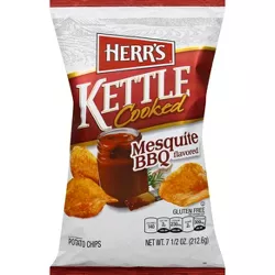 Herr's Kettle Cooked Mesquite BBQ Potato Chips - 8oz