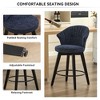 CAVINAS 25" Adjustable Stools 360°Swivel Bar Stool Counter Height,Set of 2,Barstools with Wing Back,Chenille Upholstery,Modern Counter Stools - 2 of 4