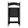 SKRAN Set of 4 Upholstered Folding Chair, Solid Wood Frame, Ergonomically Designed Back and Cushion for Kitchen, Restaurant - 4 of 4