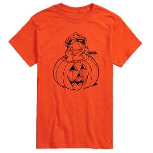 Men's - Garfield - Halloween Pumkin Boo Short Sleeve Graphic T-Shirt - 1 of 4
