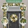 6FT Christmas Garland with Lights,Prelit Artificial Garland for Mantle with Timer 20 LED Lights Magnolia Gold Ornaments,for Stairs Railing Decoration - 4 of 4