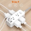 Itopfox Power Strip Surge Protector with 6 Outlets & 3 USB Ports (1 USB-C), 5Ft Extension Cord, 3-Side Design, Wall Mount, Compact for Travel, Home - 2 of 4