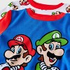 Boys' Super Mario 4pc Long Sleeve Cotton Snug Fit Pajama Set - White/Red/Blue - image 3 of 4