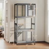 74" Wooden Outdoor Cat House Catio with High Weight Capacity, Cat Cage Condo - 3 of 4
