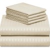 LuxClub 4-7 PC Microfiber Striped Performance Sheet Set, Soft Cooling Eco-Friendly Bed Sheets with 18in Deep Pockets - 3 of 4