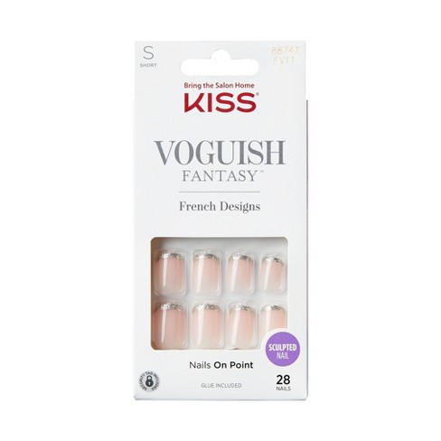 Kiss Products Voguish Fantasy French Fake Nails - Bisous - 31ct : Target