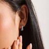EVRY JEWELS WATERPROOF Gold or Silver Plated Stainless Steel Crystal Twist Hoop Earrings - 2 of 4