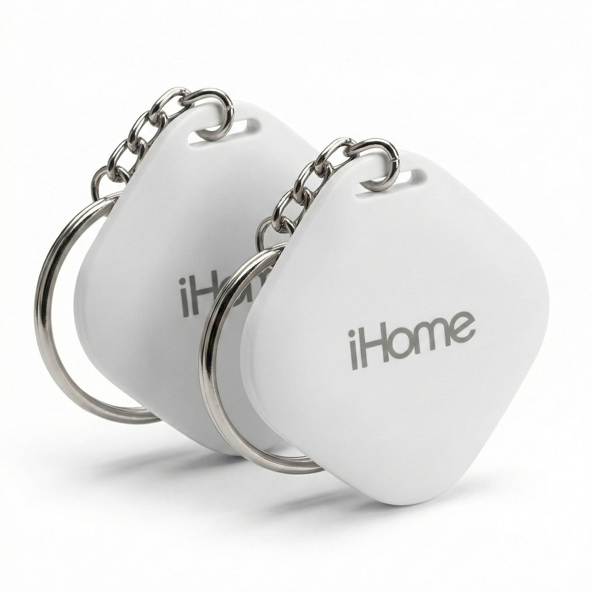 iHome Wireless Tracker Tag (2-Pack), Smart Bluetooth Tracker, Works with Apple Find My App, Locator Tag for Keys, Bags, Luggage and More