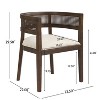 Christopher Knight Home Braxton 7pc Modern Rubberwood and Upholstered Dining Set Beige/Walnut - 3 of 4