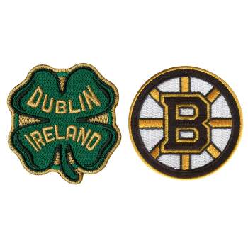 HEDi-Pack 2pk Self-Adhesive Polyester Hook & Loop Patch - Dublin Ireland and NHL Official Boston Bruins Primary Logo Small