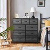 KTMBDW Dresser with 9 Drawers, Chest Clothing Organizer Unit, Large Storage Furniture for Bedroom, Hallway, Living Room, Nursery & Closet, Black - 2 of 4