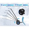 29" Snow Pusher Shovel with Wheels, 5-Position Angled Blade Efficient Snow Removal, Adjustable Handle - 3 of 4