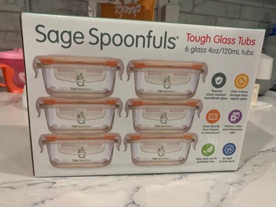 Sage Spoonfuls Tough Glass Combo Set Baby Food Storage Containers