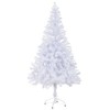 Aghana Digitals 59.1 in Pre-Lit White PVC Christmas Tree with Warm LED Lights, Cone Shape, - 3 of 4