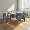 Outdoor Patio Dining Set, 7 Pcs Dining Set with Chairs and Table, Dining Set with Steel Frame, Dining Table with Umbrella Hole-Coolbibila - 2 of 4