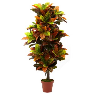 Nearly Natural 56-in Croton Plant (Real Touch) - 1 of 4