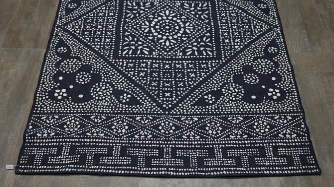 7' x 10' Medallion Outdoor Rug Navy - Threshold&#8482;, 2 of 5, play video