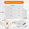 Farmhouse 6 Drawers Dresser for Bedroom, Wood Dresser Chest of Drawers Organizer Storage - 2 of 4