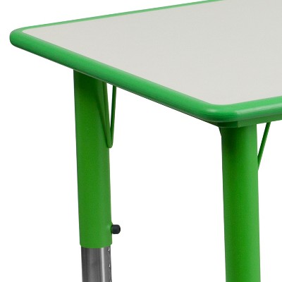 Green and Gray Adjustable Height Kids Activity Table