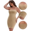 INSPIRE CHIC Women's Push-Up Strapless Bandeau Shaper Tummy Control Butt-Lifting Elastic Slim Fit Full Slip - 3 of 4