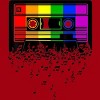 Adult Design By Humans Pride Rainbow Flag Music Note Cassette By Avocato T-Shirt - 2 of 4