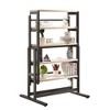Vynxaria Convertible Solid Wood Table and Shelf with Metal Frame - 2 of 4