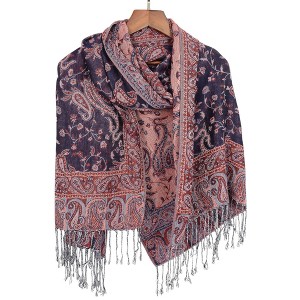Anna-Kaci Autumn Winter Vintage Faux Cashmere Tassel Shawl Wrap with Soft Breathable Weave - 71IN×27IN - 1 of 4