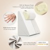 Tangkula 3 PCS Bed Wedge Pillow Set Adjustable Incline Pillow w/ Air Memory Foam Off-white - 3 of 4
