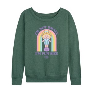 Women's - Polly Pocket - Polly Pocket Fun Size Lightweight French Terry Wide Neck Long Sleeve Shirt - 1 of 4