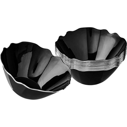 25 Pack  13 Black Sunray Disposable Serving Plates, Heavy Duty