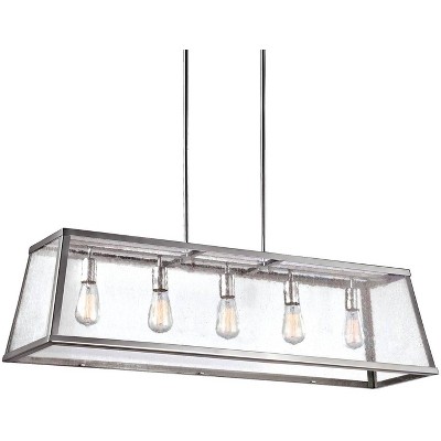 Feiss Harrow 44" Wide Polished Nickel Kitchen Island Light Pendant