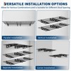 2 Pack 2x6Ft Heavy Duty Wall Mount Shelves - 1600Lbs Capacity Garage Storage Racks, 24x72 Inch Metal Floating Shelves for Warehouse Laundry - 3 of 4