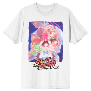 Capcom Street Fighter Vintage Characters Men's White T-Shirt - 1 of 3