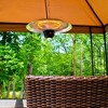 Infrared Electric Hanging LED Outdoor Heater - Silver - EnerG+: 360° Radiant Heat, Remote, IPX4 Rated, 1500W - 2 of 4