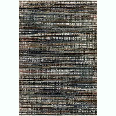 Oriental Weavers Bowen 1332H Black/ Navy Indoor Area Rug - 2'3" x 7'6"