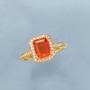 Ross-Simons Fire Opal and 0.21 ct. t.w. Diamond Ring in 14kt Yellow Gold - 4 of 4