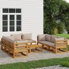vidaXL Garden Lounge Set Taupe Solid Acacia wood Large Modular - 2 of 4