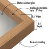 Americanflat 11x11 Shadow Box Frame in Oak with Soft Linen Back - Composite Wood with Polished Glass for Wall and Tabletop - 3 of 4