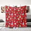 Lomsoe Cozy Christmas Throw Blanket - Snowman, Santa & Tree Design | Soft Flannel | Perfect for Couch, Bed, Office & Travel. - 4 of 4
