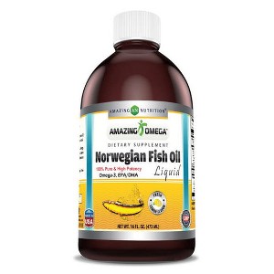 Amazing Omega Norwegian Fish Oil Fresh Lemon Flavor  16 Oz - 1 of 1