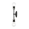Livex Lighting Lansdale 2 - Light Vanity in  Black/Brushed Nickel - 2 of 4
