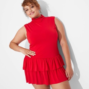 Women's Cap Sleeve Dropped Waist Knit Mini Shift Dress - Wild Fable™ - 1 of 3