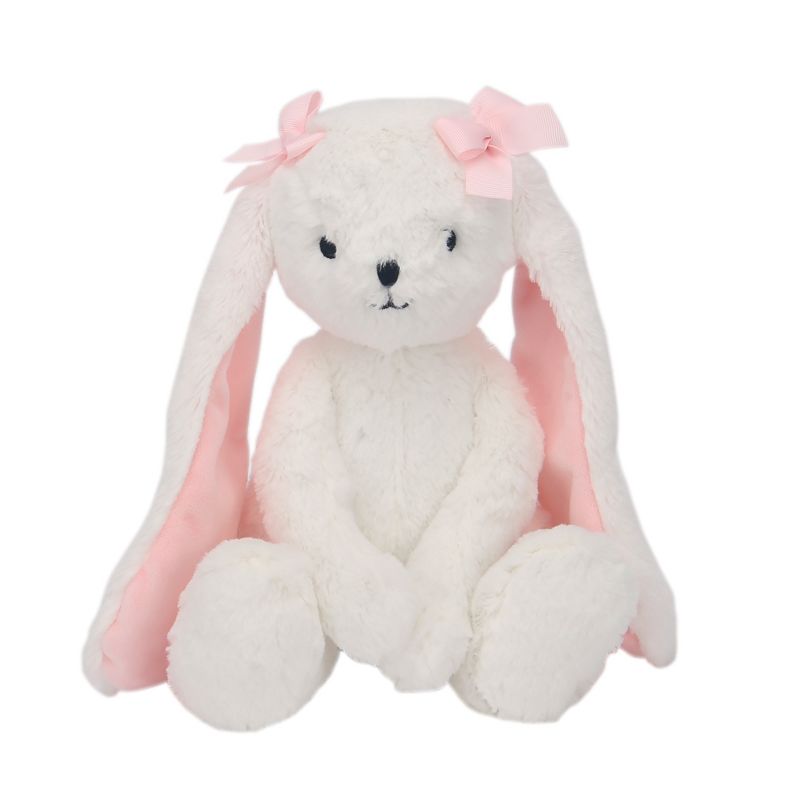 Lambs & Ivy Floral Blanket & White Plush Bunny Stuffed Animal Toy Baby Gift Set, 5 of 7