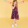 Mightly Girls Fair Trade Organic Cotton Sleeveless Twirl Dress, Navy Poppy - 2 of 3