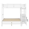 NicBex Twin over Full Bunk Bed with Guardrail and 3 Drawers,Wood Loft Bed with Ladder and Built-in Desk,Modern Bunk Beds,Bunk Beds for Bedroom - 4 of 4